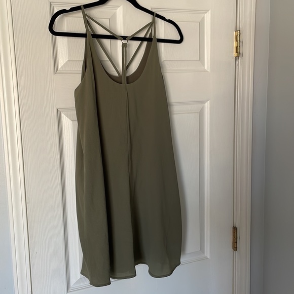 Blue Rain Olive Green Dress - Picture 2 of 3